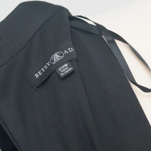 BETSY & ADAM. Long Cap Sleeve Glitter Ombre Dress - Picture 13 of 15